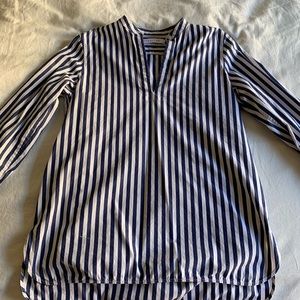 Everlane blue striped shirt
